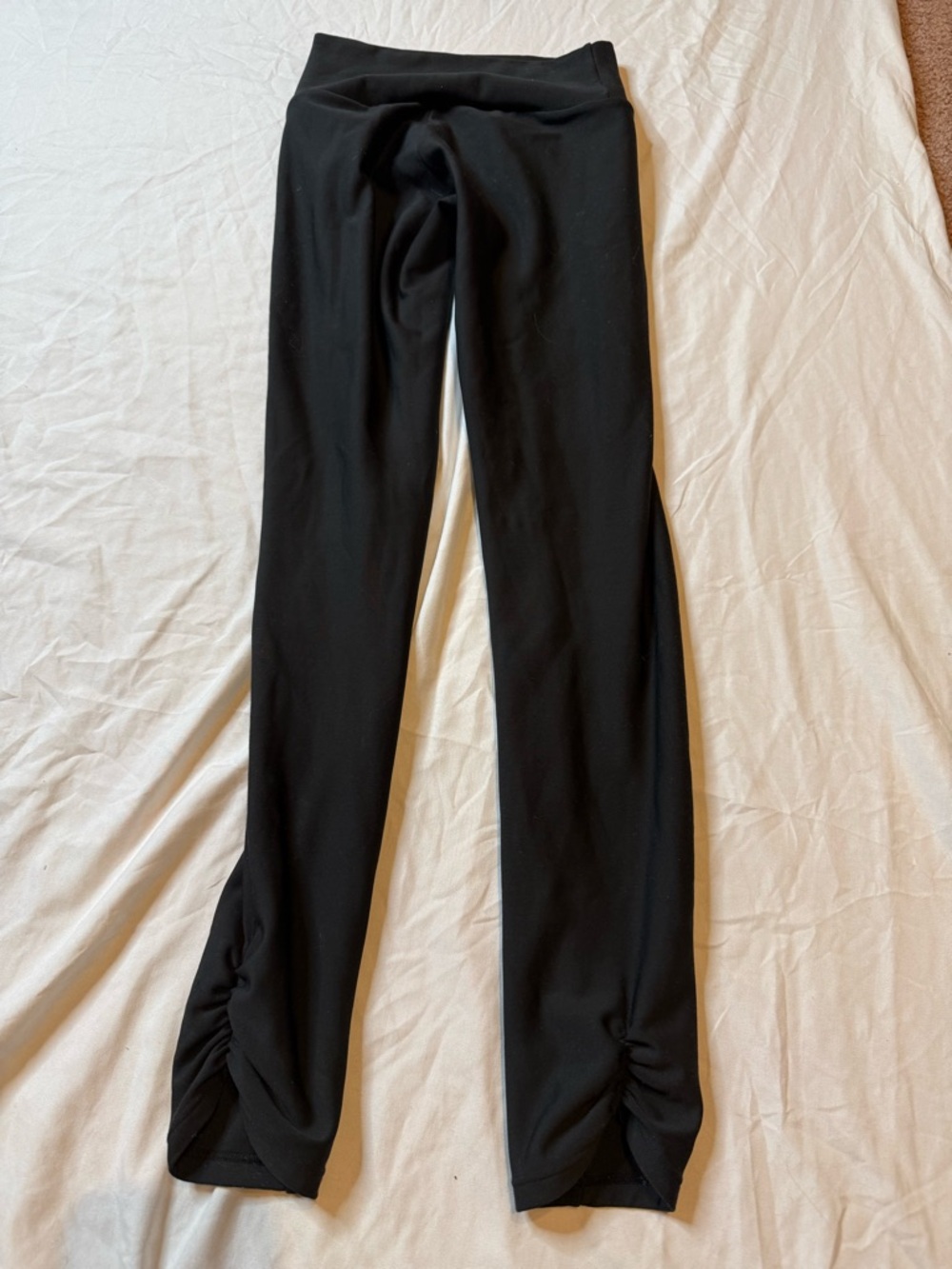 Eleve Dancewear Black Kids Ruched-Hem Leggings